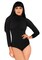 The Costume Center Black High Neck Bodysuit Women Adult Halloween Costume